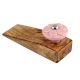 2 Pieces Pink Wheel Flower Ceramic Wooden Door Stopper